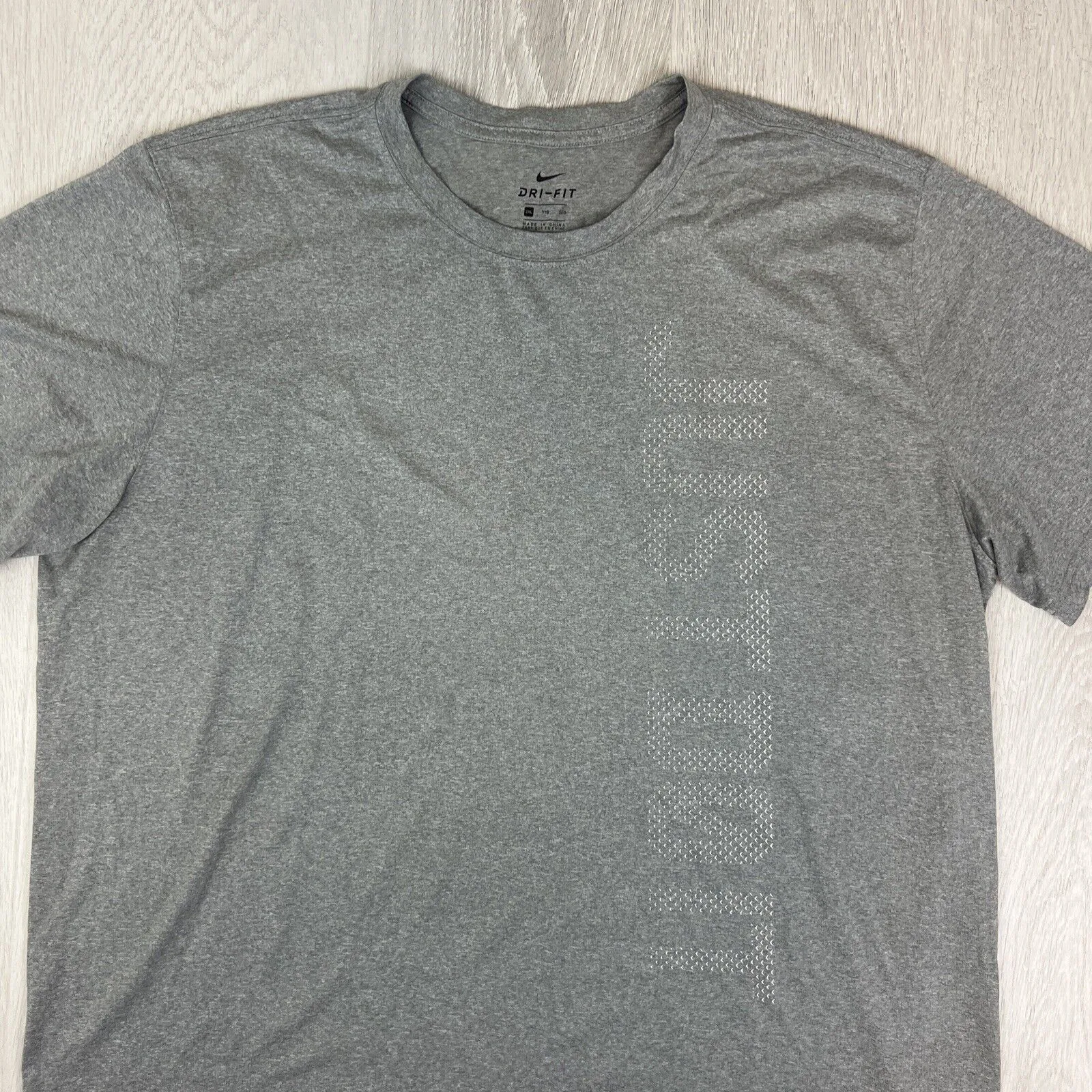 Nike Dri-Fit Mens Grey Activewear T-Shirt Size 2XL