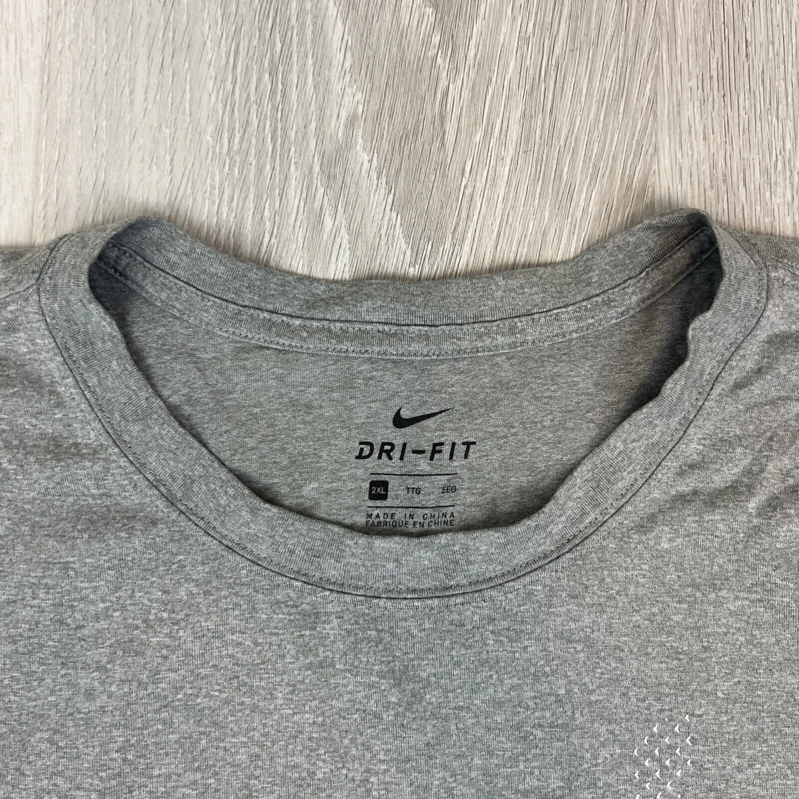 Nike Dri-Fit Mens Grey Activewear T-Shirt Size 2XL