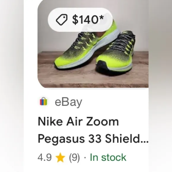 Nike Men’s Air Zoom Pegasus 33 h20 Shield Volt Running Sneakers Sz 10.5