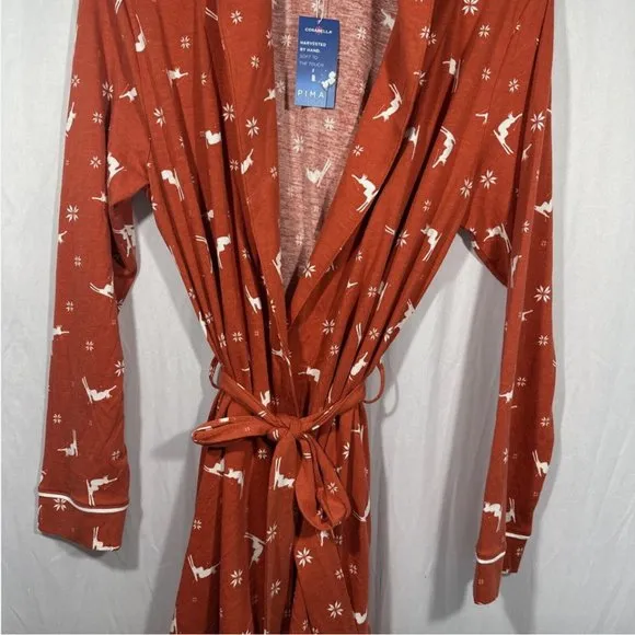 NWT $98 Cosabella Pima Cotton Ski‎ Trip Robe Sahara Lightweight [ medium ] 6091