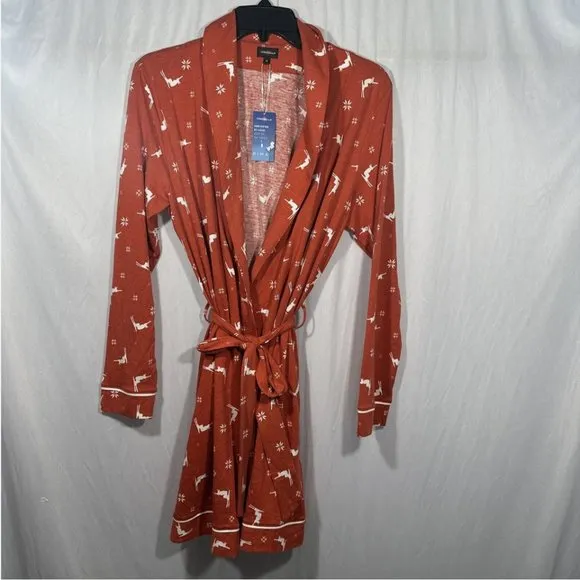 NWT $98 Cosabella Pima Cotton Ski‎ Trip Robe Sahara Lightweight [ medium ] 6091