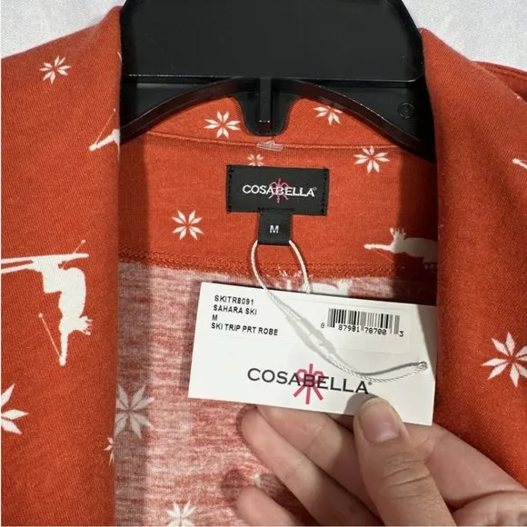 NWT $98 Cosabella Pima Cotton Ski‎ Trip Robe Sahara Lightweight [ medium ] 6091