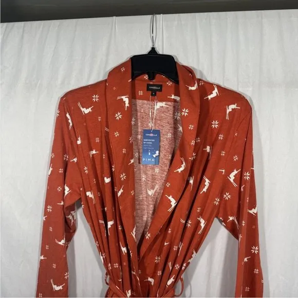 NWT $98 Cosabella Pima Cotton Ski‎ Trip Robe Sahara Lightweight [ medium ] 6091