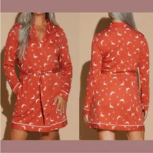 NWT $98 Cosabella Pima Cotton Ski‎ Trip Robe Sahara Lightweight [ medium ] 6091