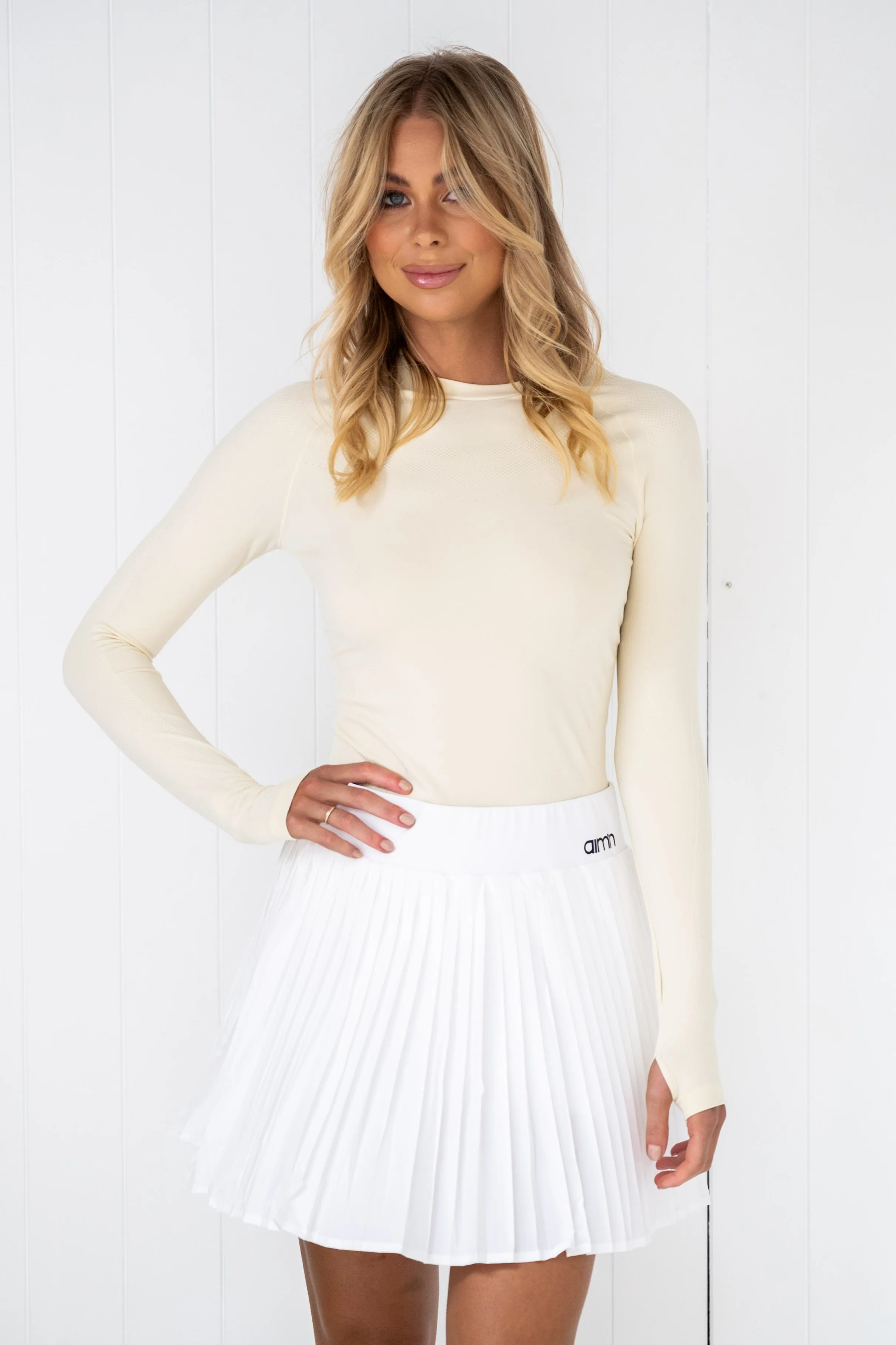 Oat White Soft Seamless Long Sleeve