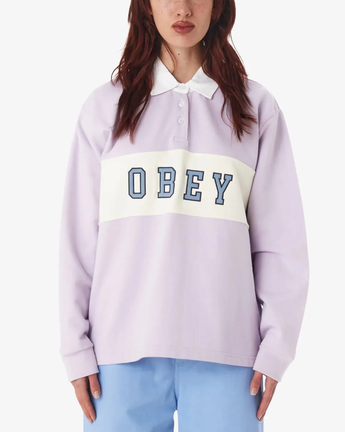 Obey Rosewood Rugby LS Polo