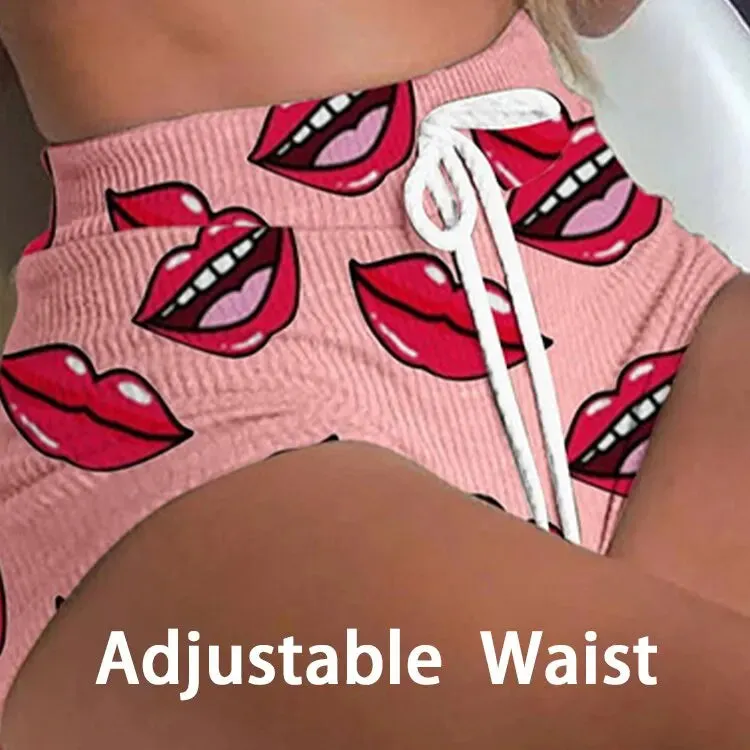 Obsidian Phoenix Women’s Lips Print Pajama Set