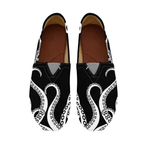 Octopus Tentacles Black Womens Casual Slip On Shoes
