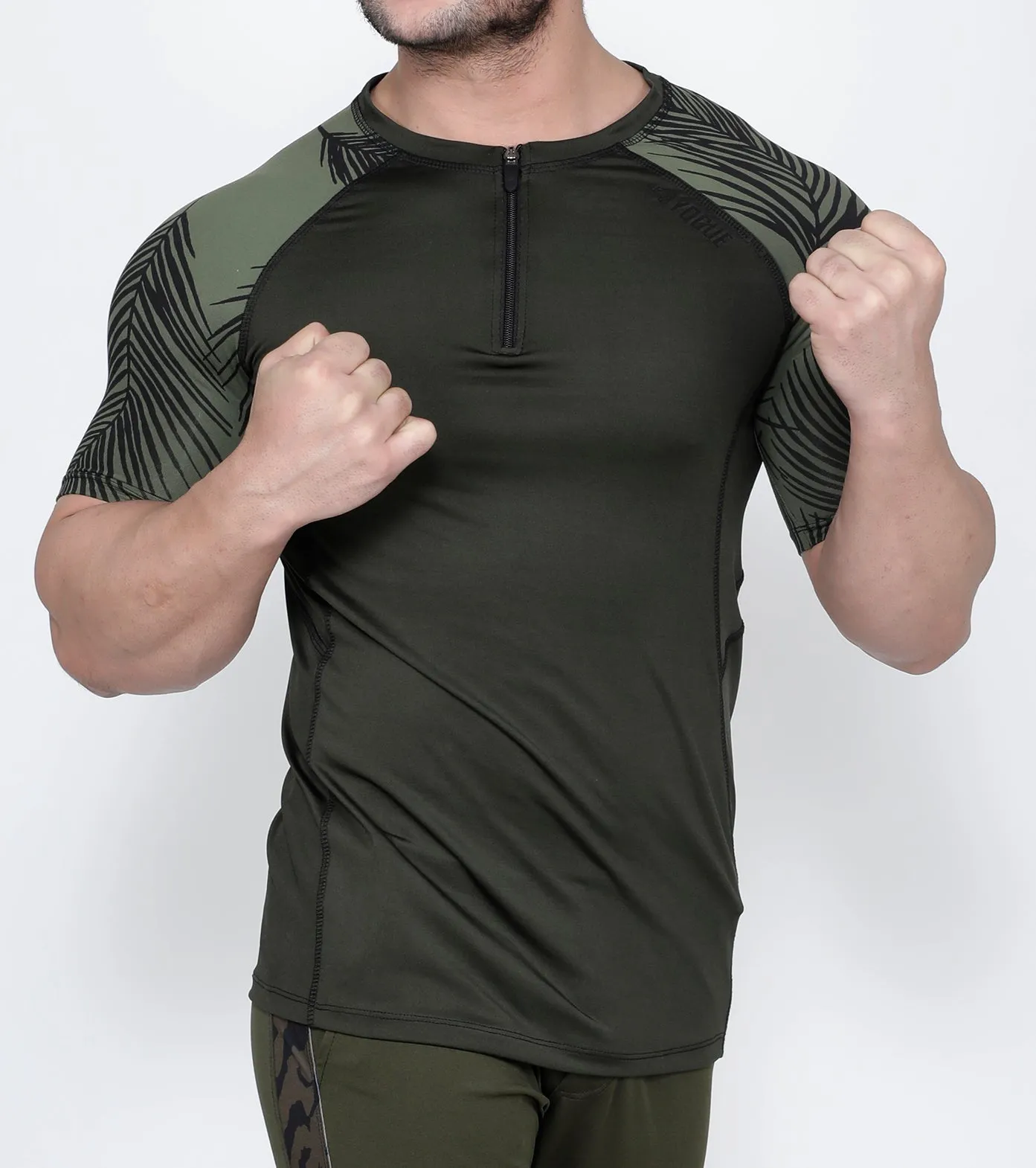Olive Leaves Compression T-Shirt