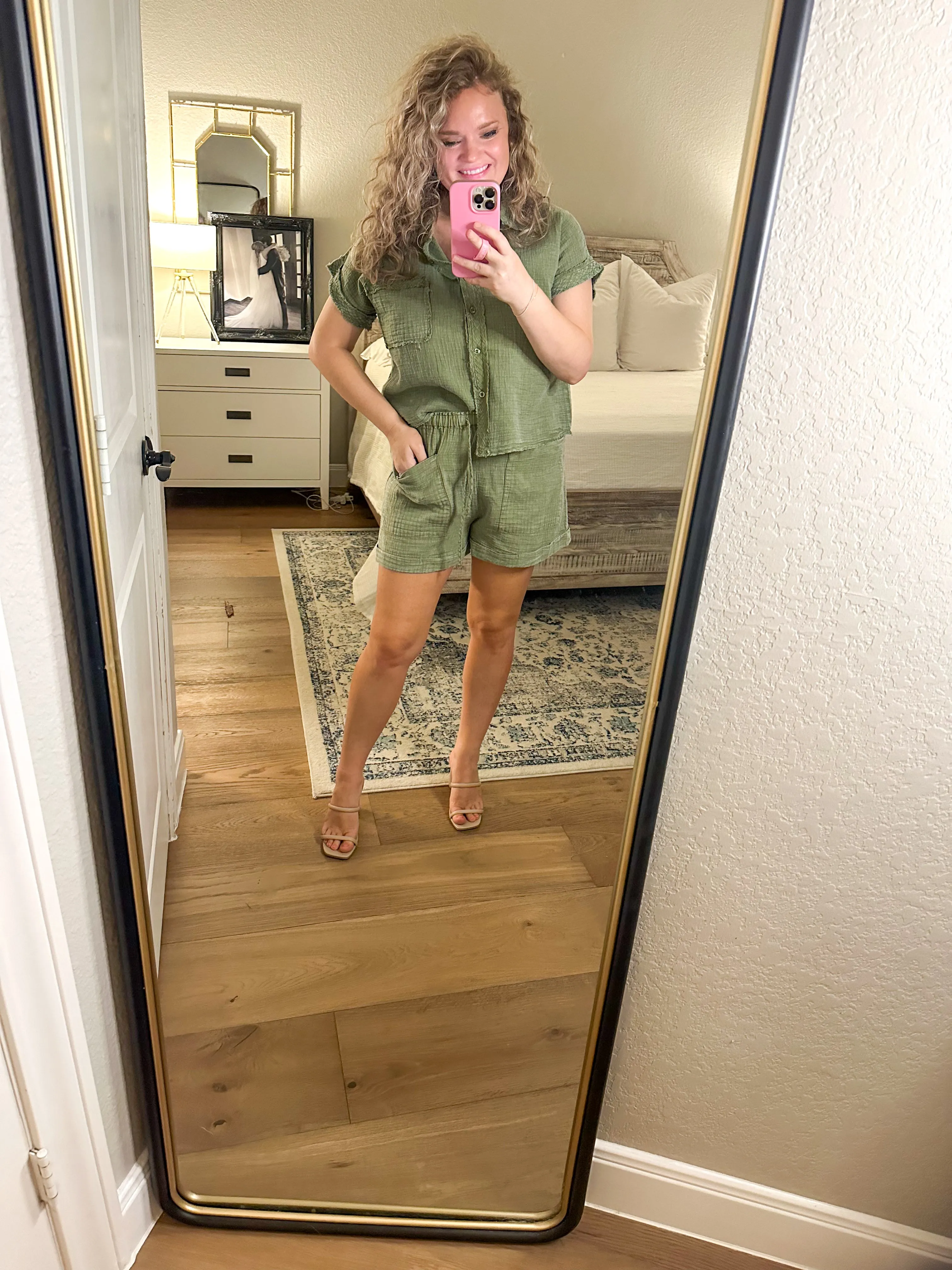 Olive Mineral Wash Blouse