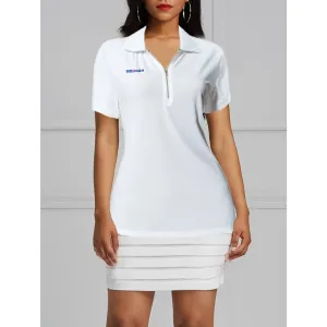 Open Heart Zip With Cross Logo UV Top-White