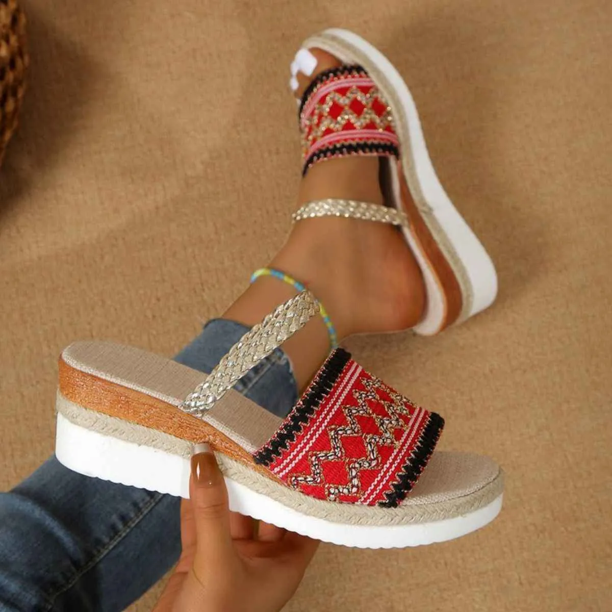 Open Toe Wedge Sandals - Stylish Comfort for Every Occasion