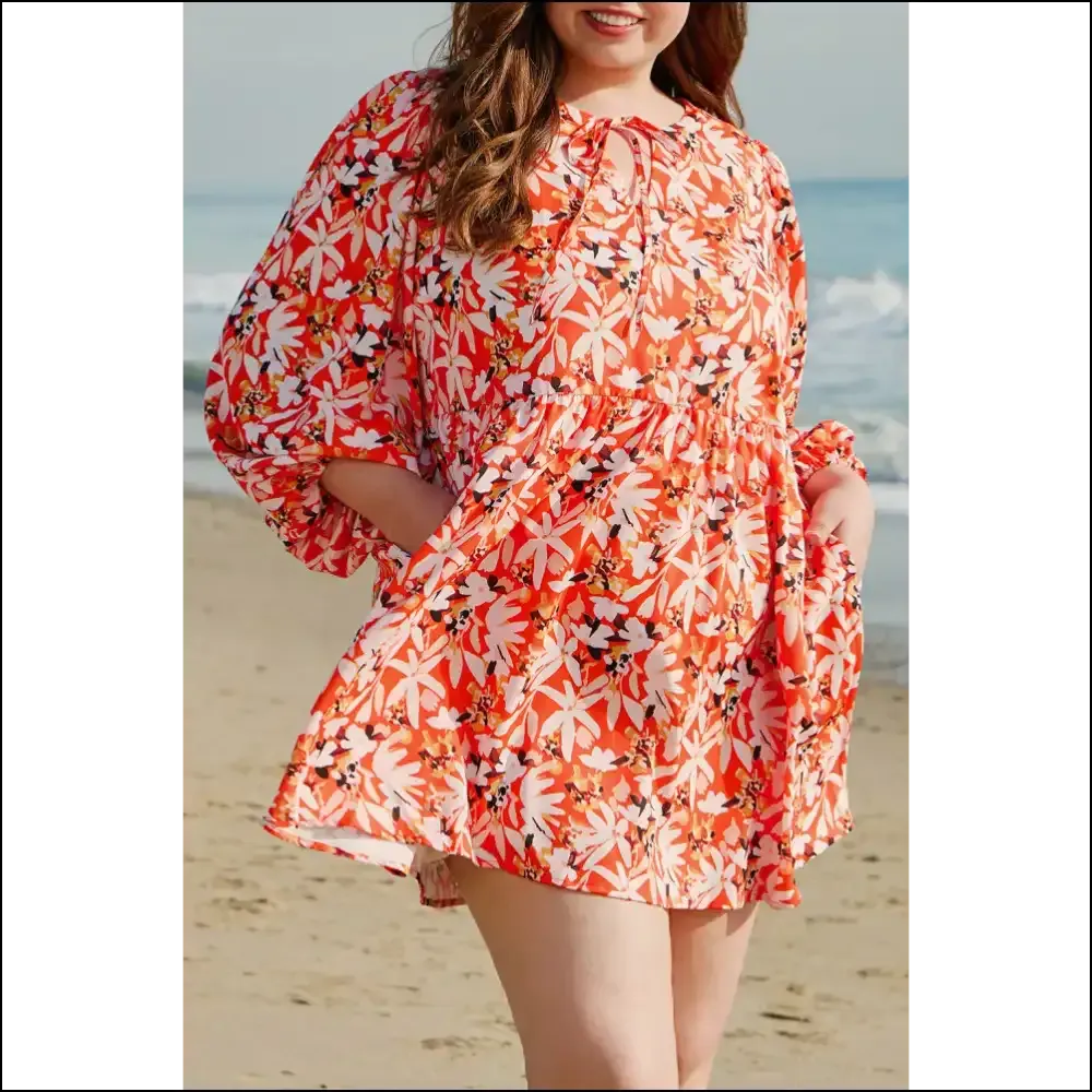 Orange Floral Midi Dress: Finally, a Dress that Fits my  Goddess Energy! 🌼