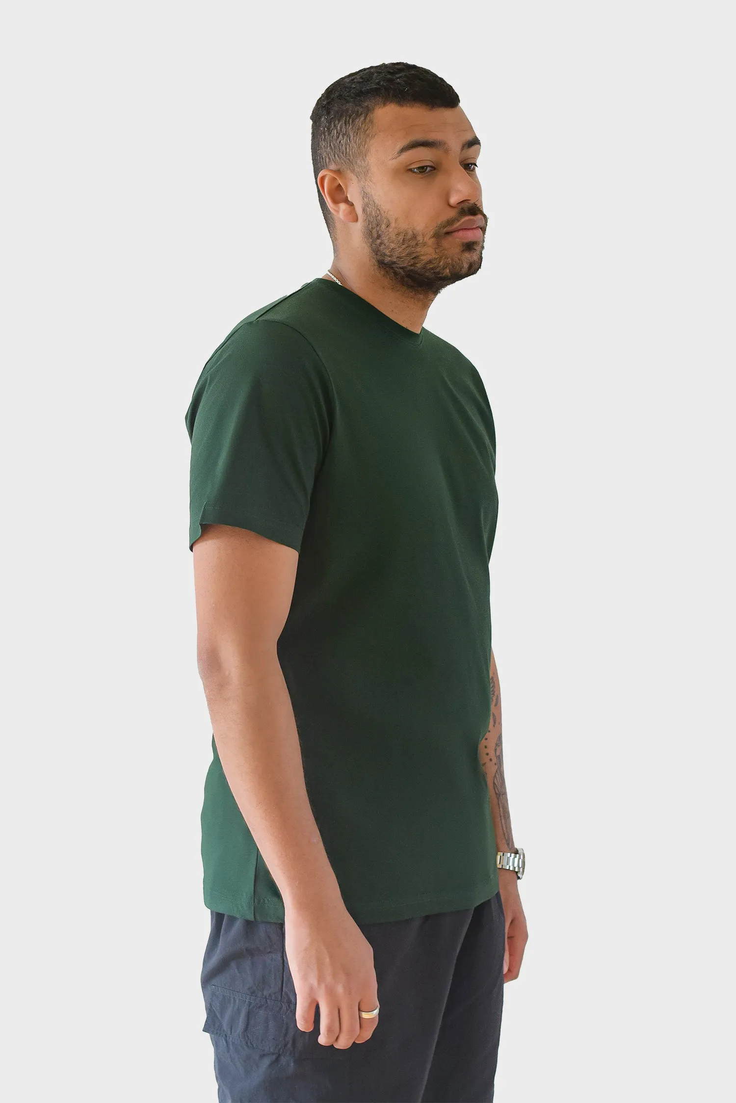 Organic Basic T-shirt, Dark green
