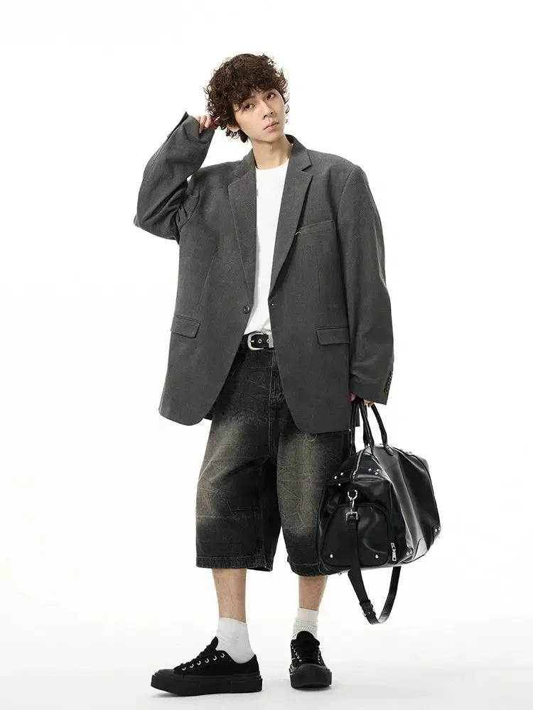Oversized Solid Color Blazer