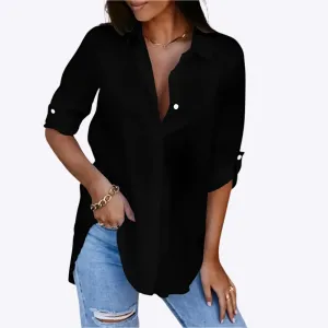 Petronella - Chic Long Sleeve Style Woman's Blouse