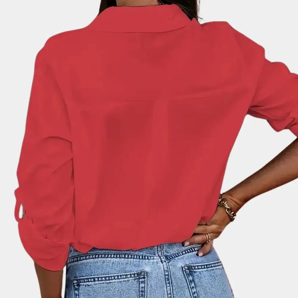 Petronella - Chic Long Sleeve Style Woman's Blouse