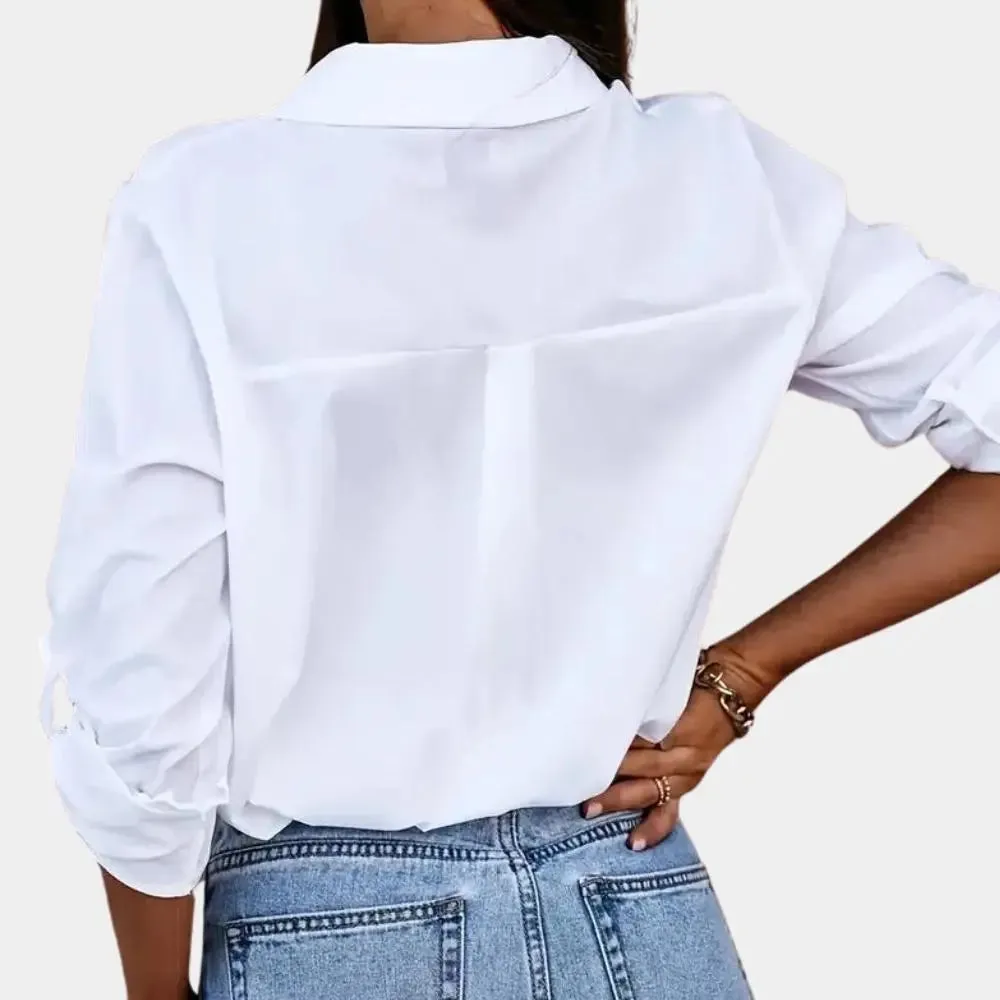 Petronella - Chic Long Sleeve Style Woman's Blouse