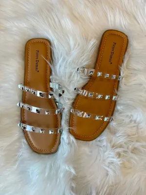 Pierre Dumas Studded Sandals
