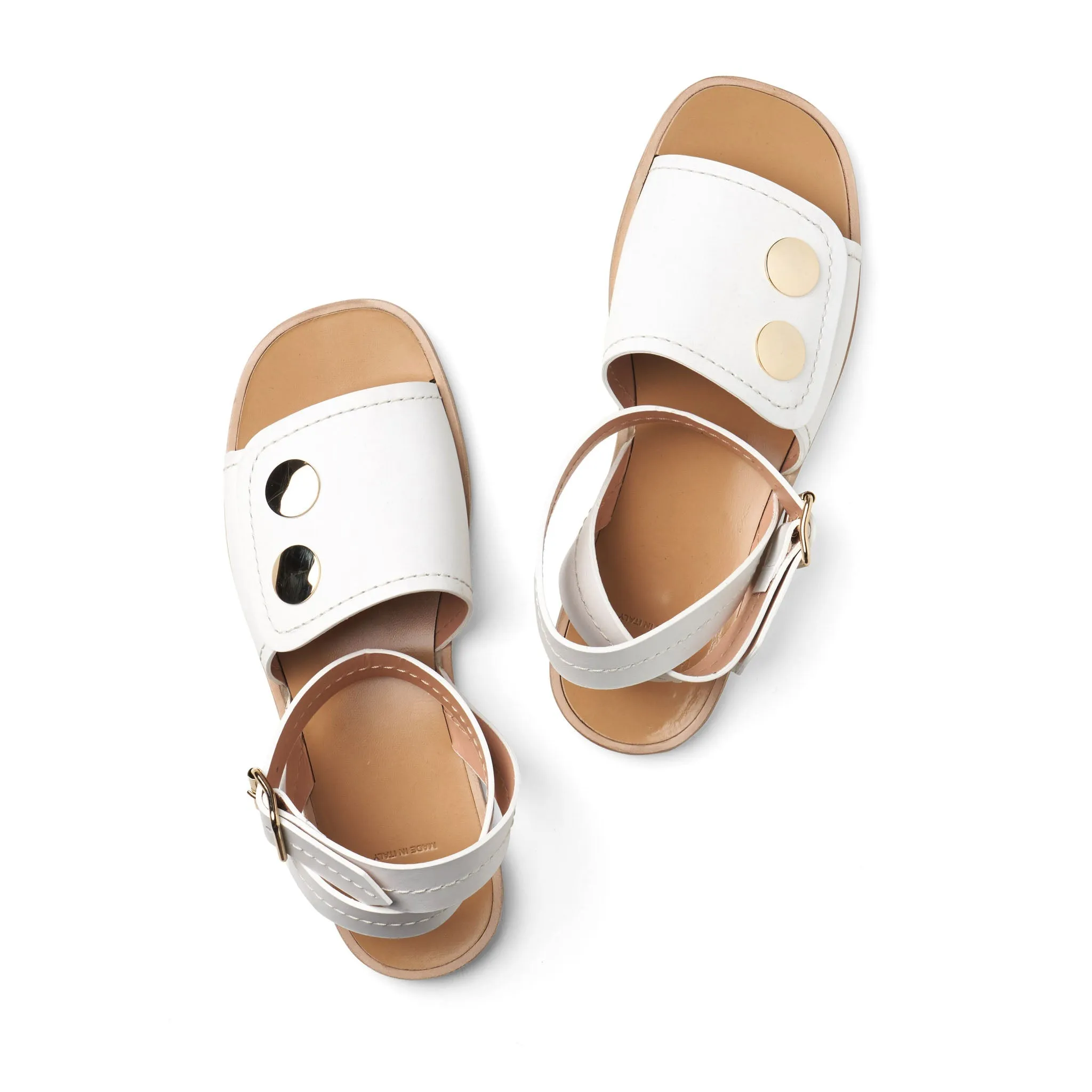 Pierrette Flat Sandals in White