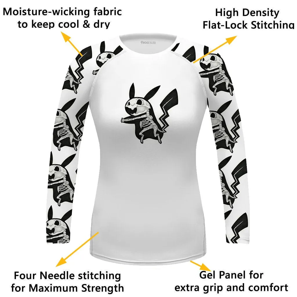 Pikachu Lightning Skeleton Women's BJJ Rash Guard