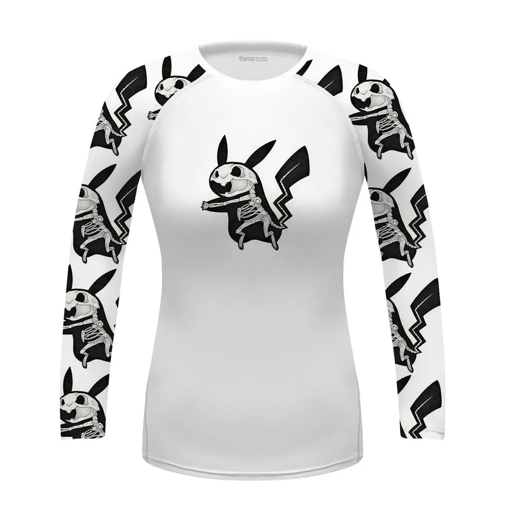 Pikachu Lightning Skeleton Women's BJJ Rash Guard