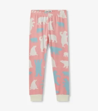 Pink Polar Bears Kids Pajama Set