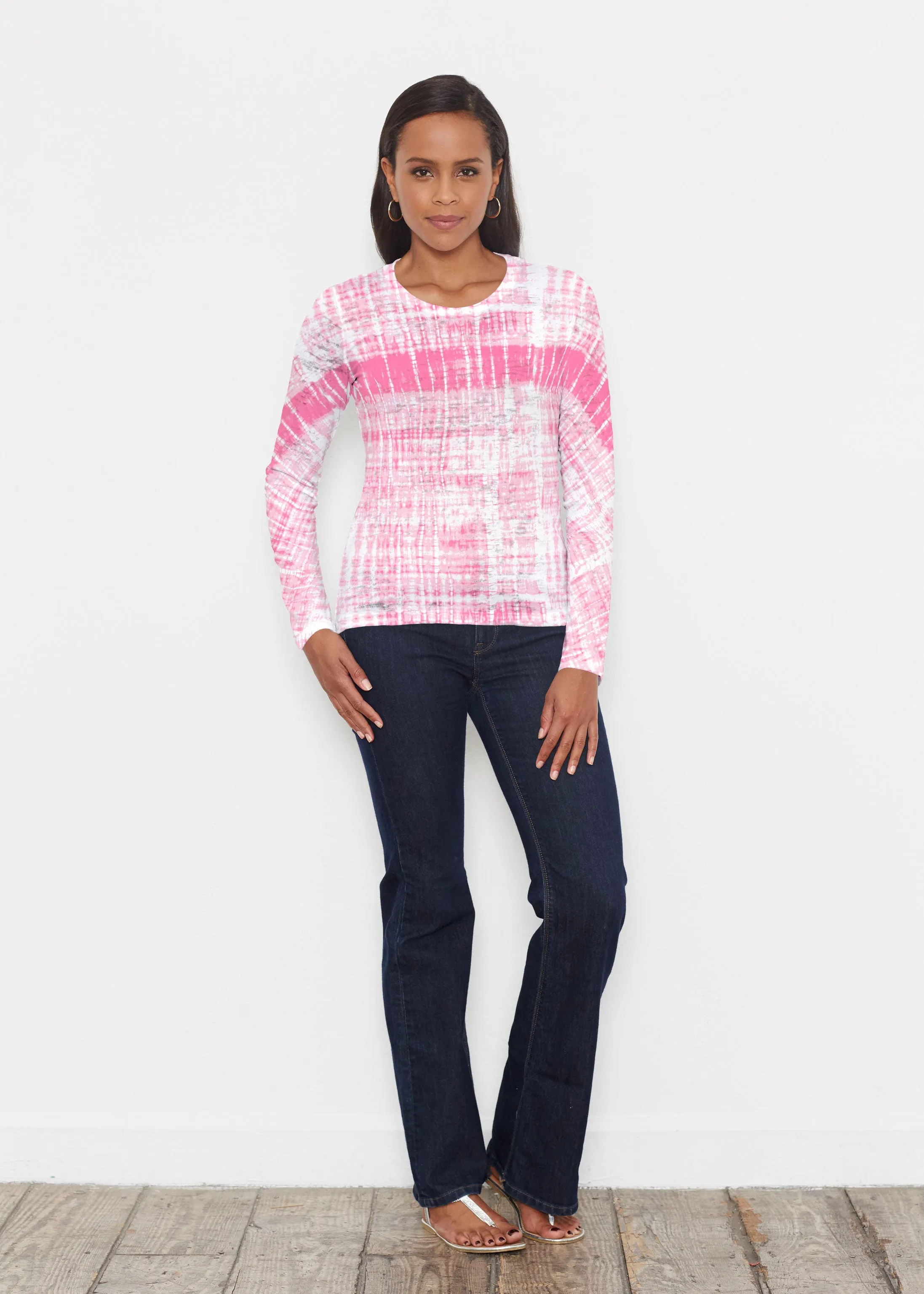 Pink Tie Dye (14254) ~ Signature Long Sleeve Crew Shirt