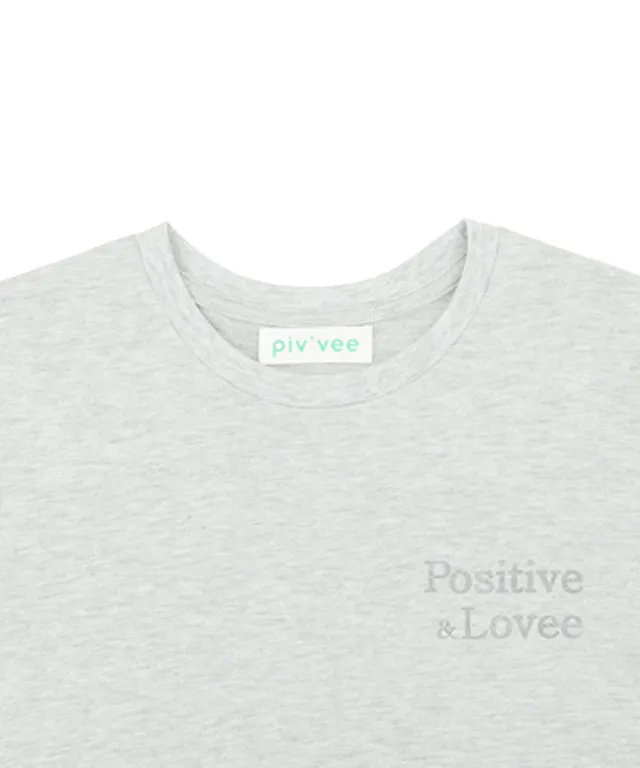 PIV'VEE Basic Long Sleeve T-shirt - Snow Gray