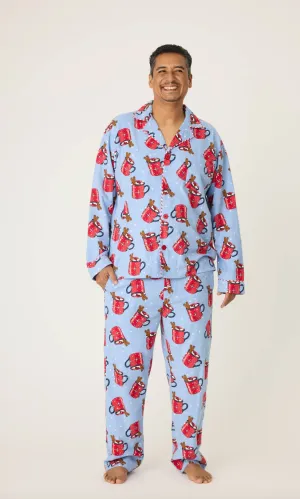 PJ SALVAGE - Hug In A Mug Men's Flannel PJ Set - RQMHIPJ