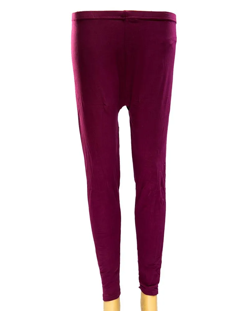 Plain Tights High Quality Fashion for Girls - ELS-8085-Maroon