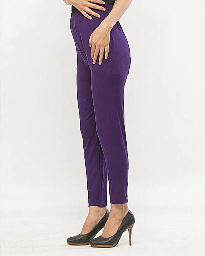 Plain Tights High Quality Fashion for Girls - ELS-8085-Purple