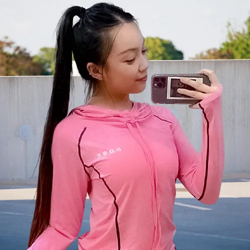 P.O.S.E Comfort Long Sleeve Gym Sports Top with Hoodie