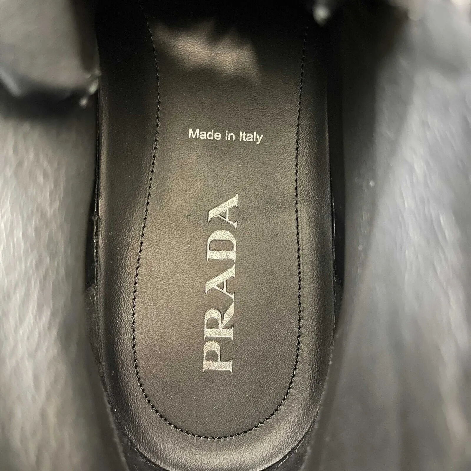 Prada - Wheel Nylon Black Zip Pouch High Top Sneakers - Size 12