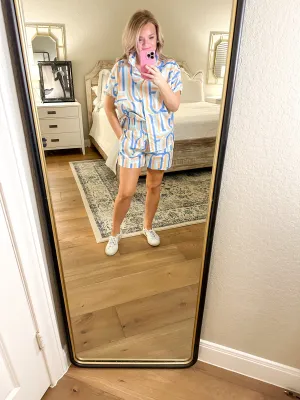 Preppy Wave Button Up