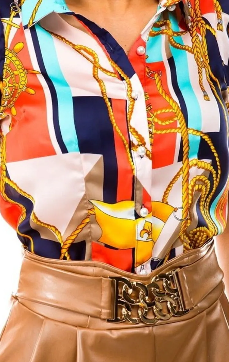 Puff Block Blouse