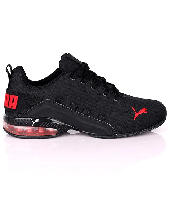 Puma Axelion block mens running shoes | Black Red