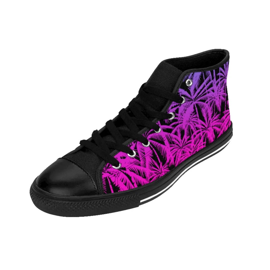Purple Palms - Women's High-top Sneakers