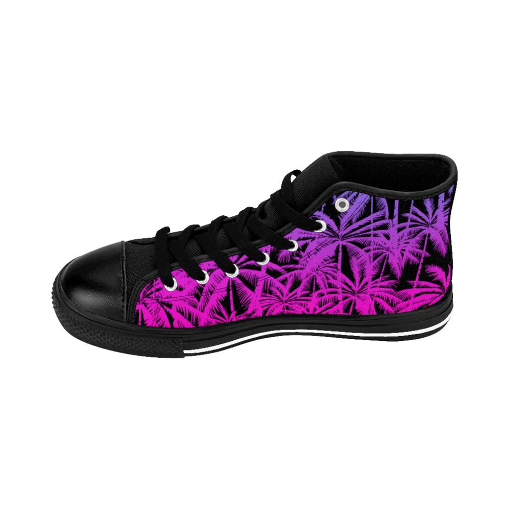 Purple Palms - Women's High-top Sneakers