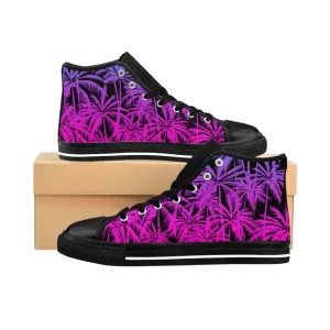 Purple Palms - Women's High-top Sneakers