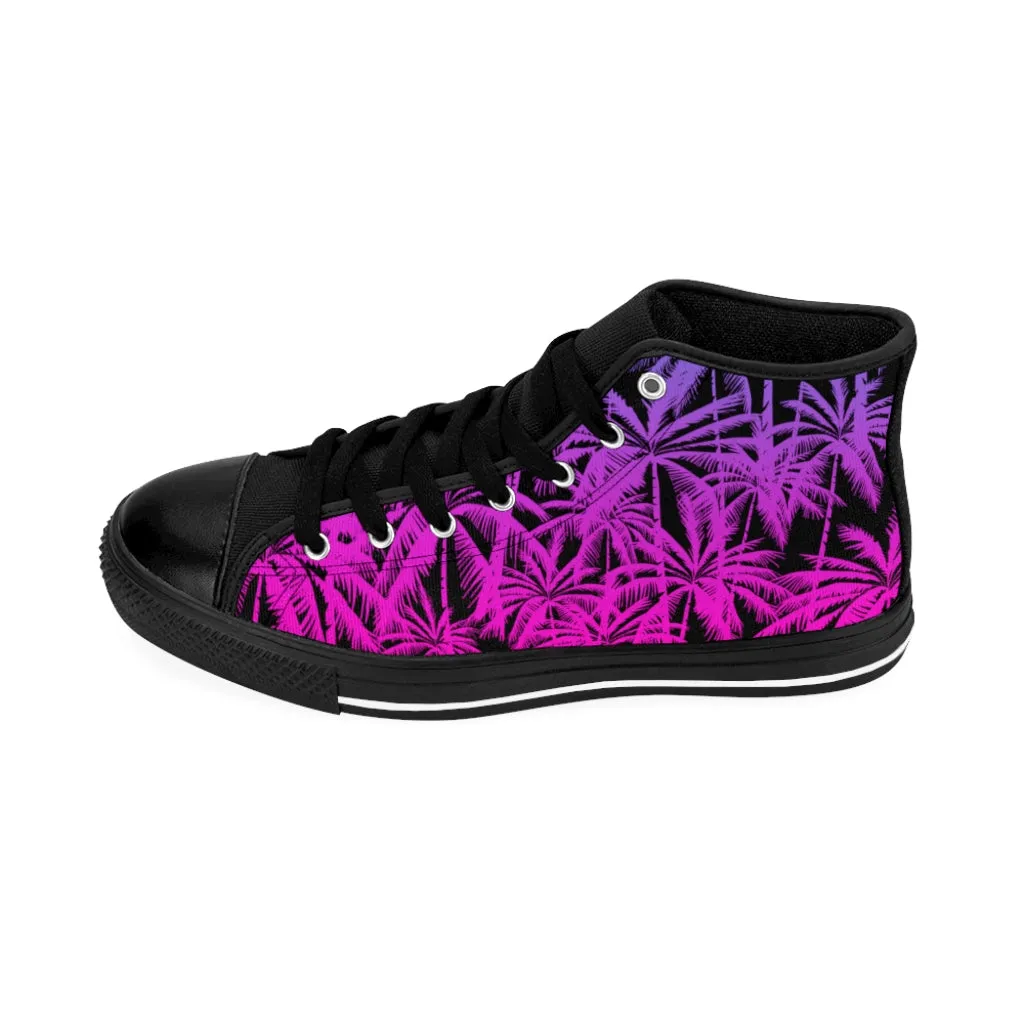 Purple Palms - Women's High-top Sneakers