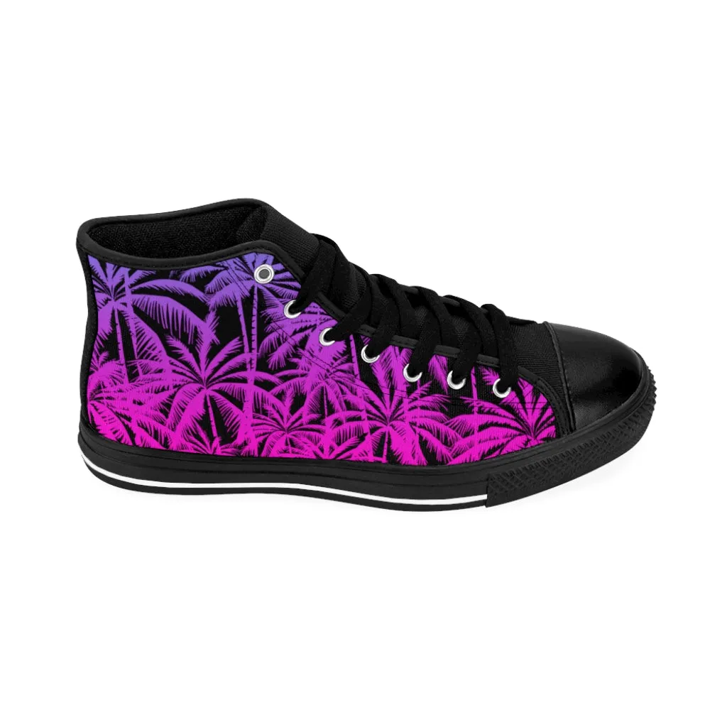 Purple Palms - Women's High-top Sneakers