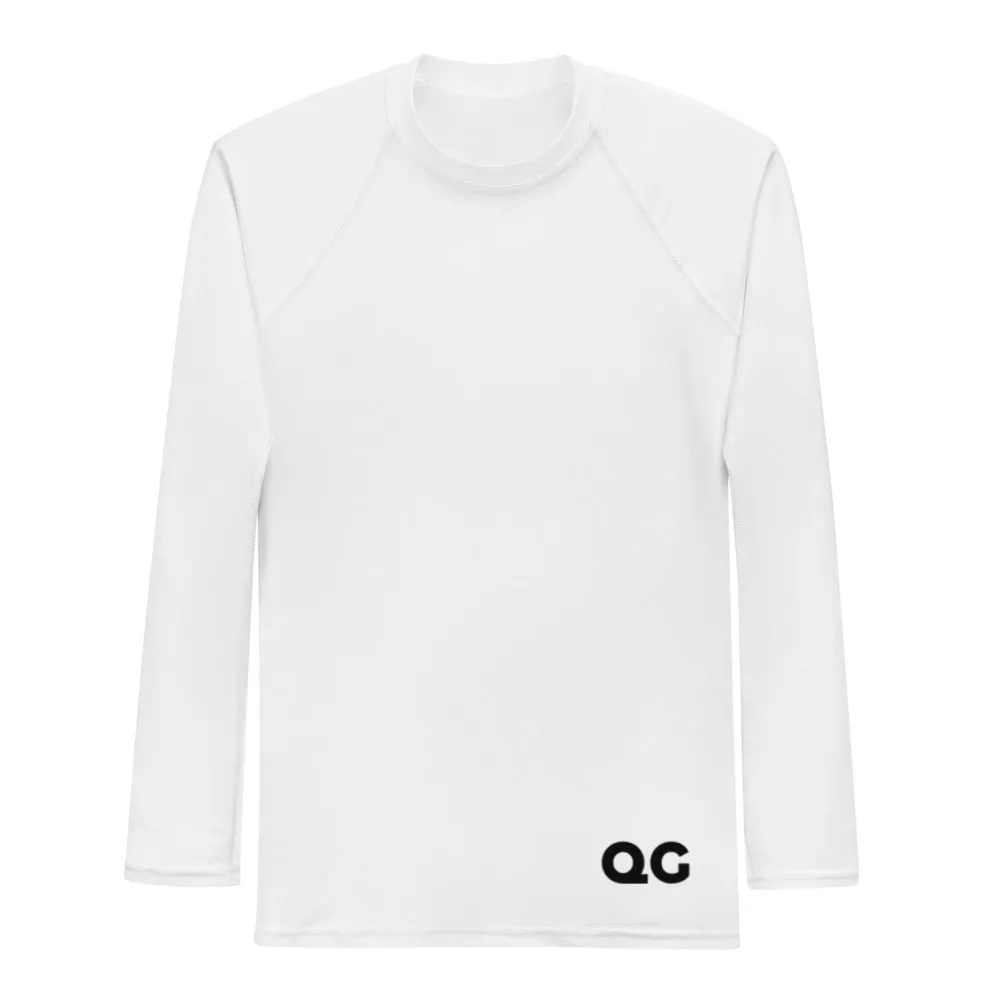 QG White Men's Rash Guard
