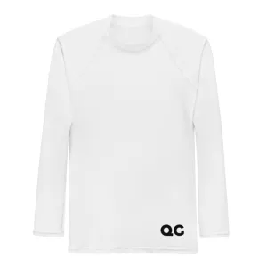 QG White Men's Rash Guard