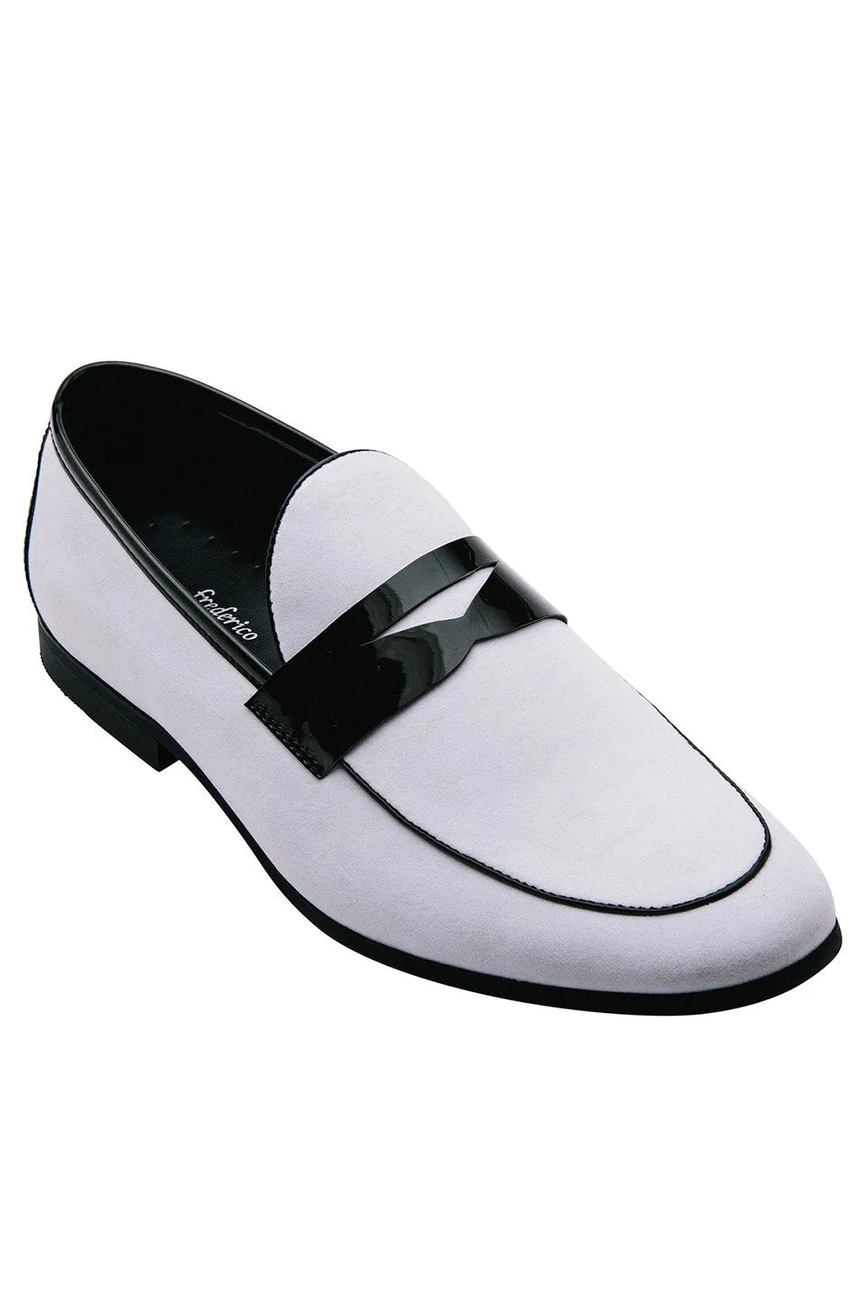 "New Yorker" White Suede Frederico Leone Tuxedo Shoes