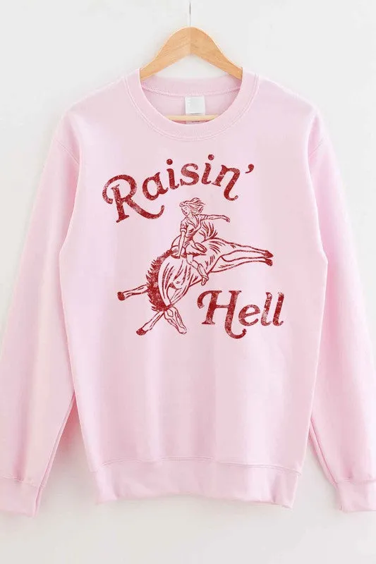 RAISIN HELL GRAPHIC SWEATSHIRT PLUS SIZE