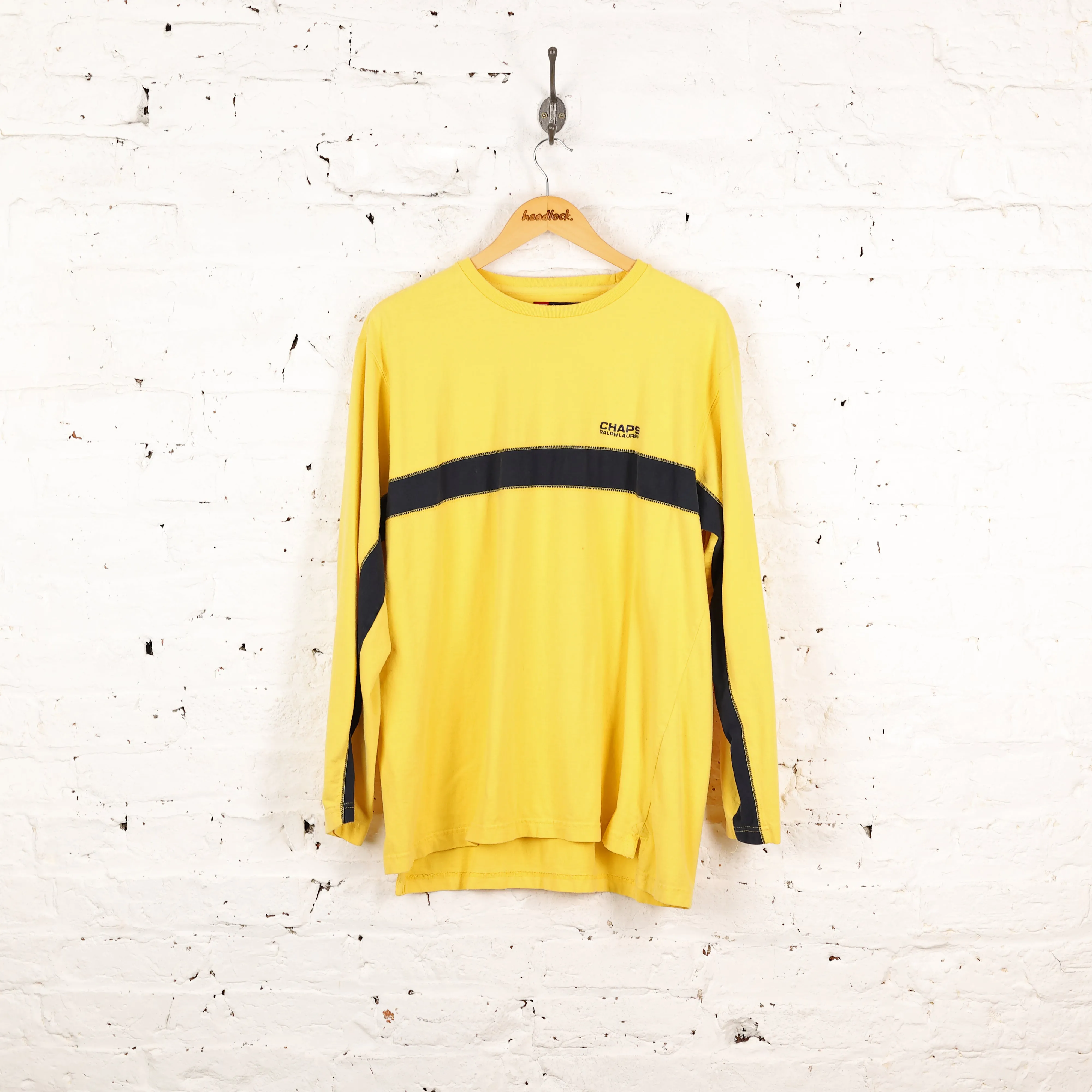 Ralph Lauren Chaps Long Sleeve T Shirt - Yellow - XL