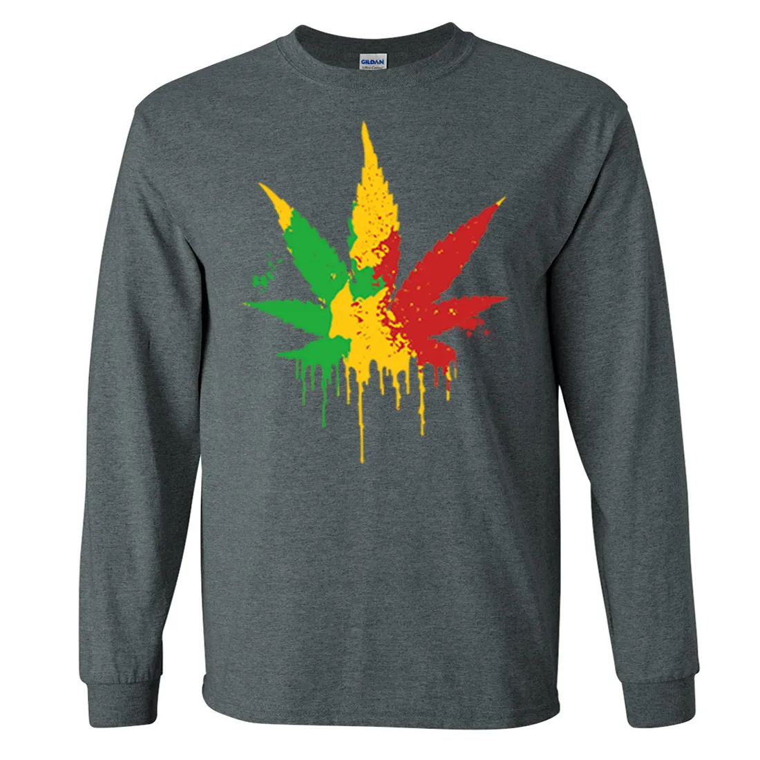 Rasta Pot Leaf Long Sleeve Shirt