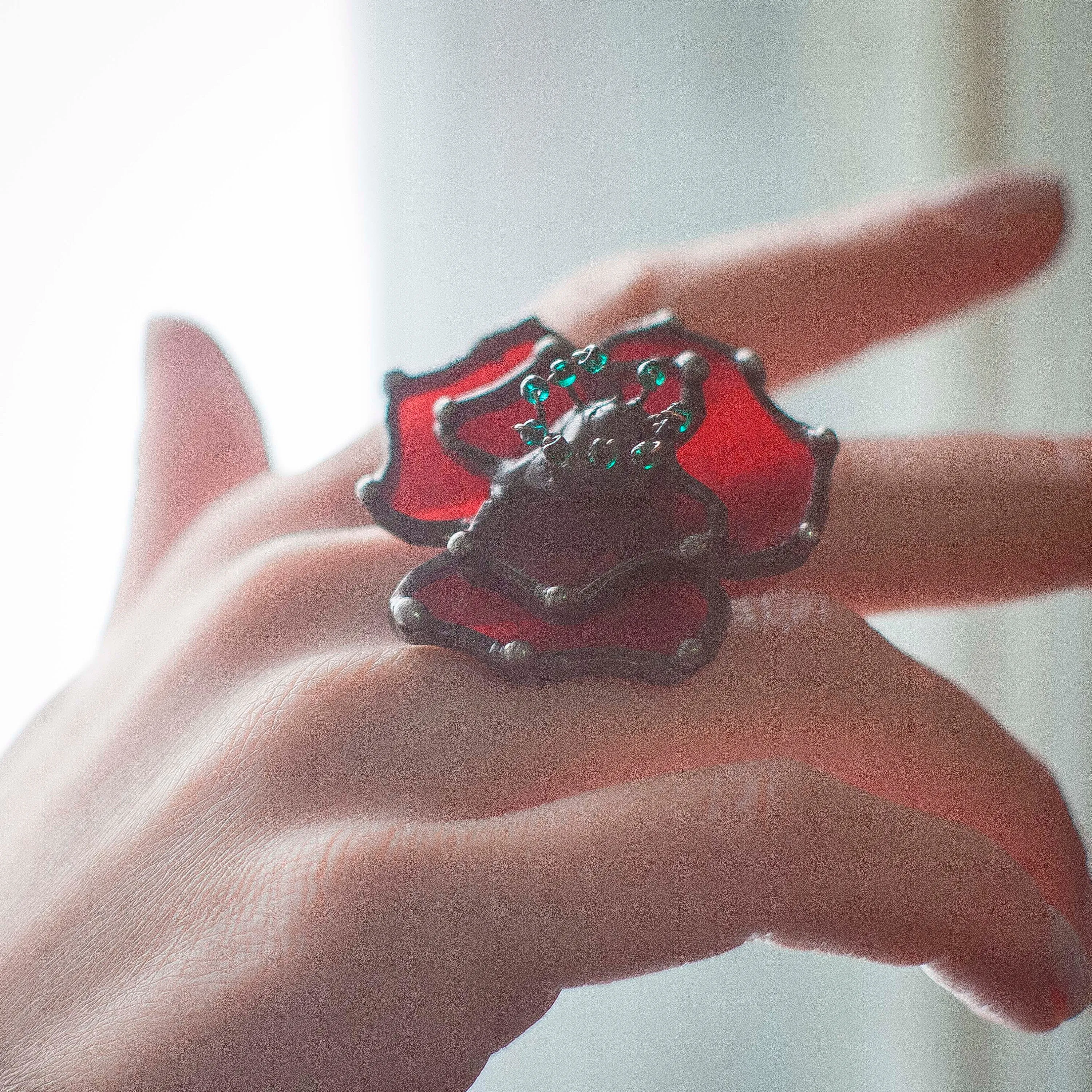 Red Flower Ring