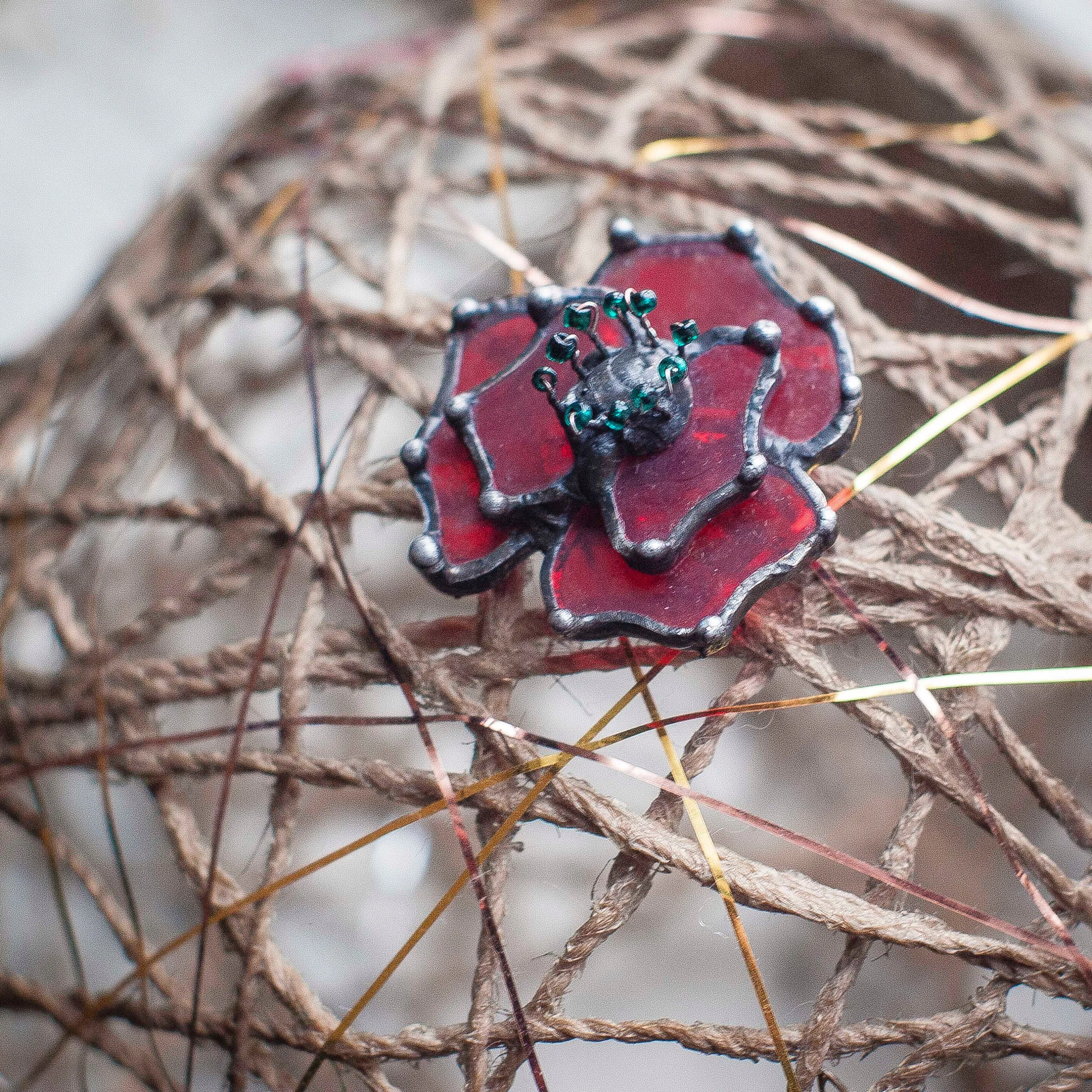 Red Flower Ring
